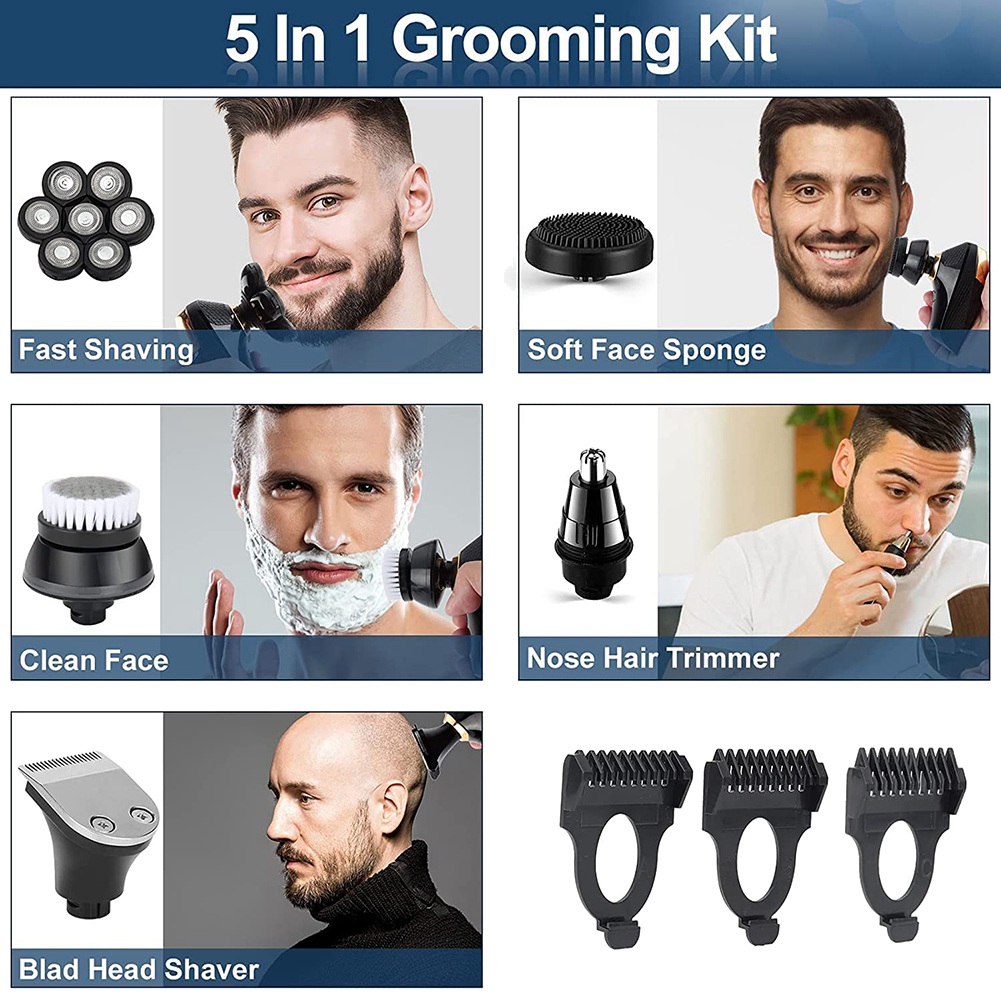 Men'S Grooming Razor Kit - Rasoir électrique A66Z 7D pour hommes,