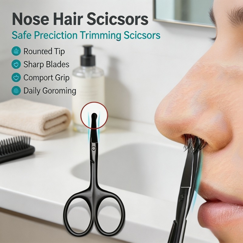 Men'S Grooming Tips - Ciseaux professionnels pour poils du nez,