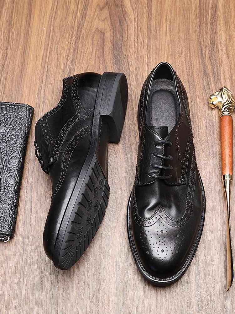 Brogue en cuir de vachette vér - Men'S Grooming Tips avis et prix