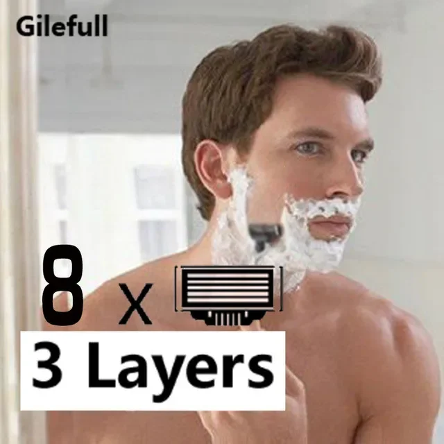 8 pièces/paquet lames de rasoi - Men'S Grooming Razor avis et prix