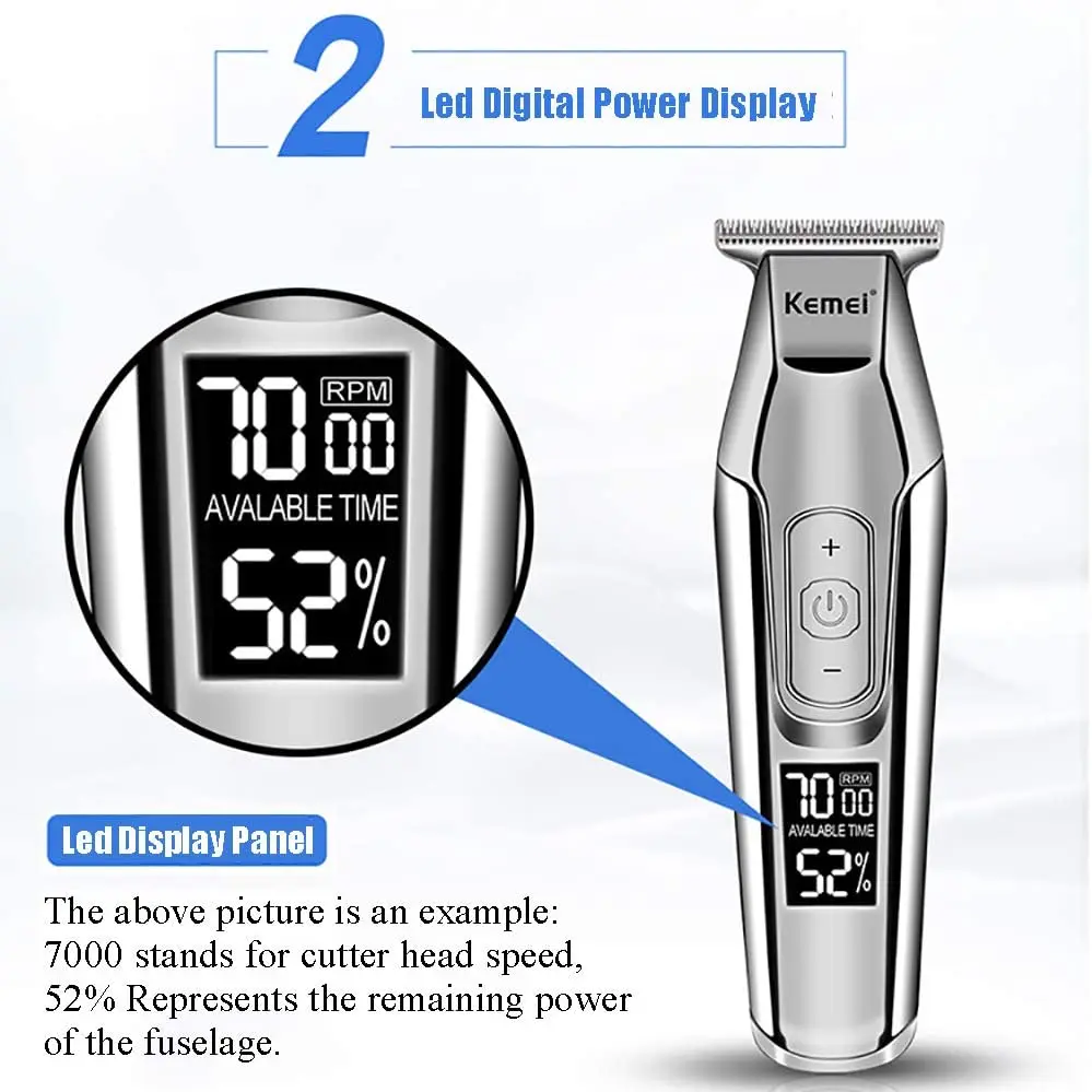 Kemei-Tondeuse à cheveux numér - Men'S Grooming Razor avis et prix
